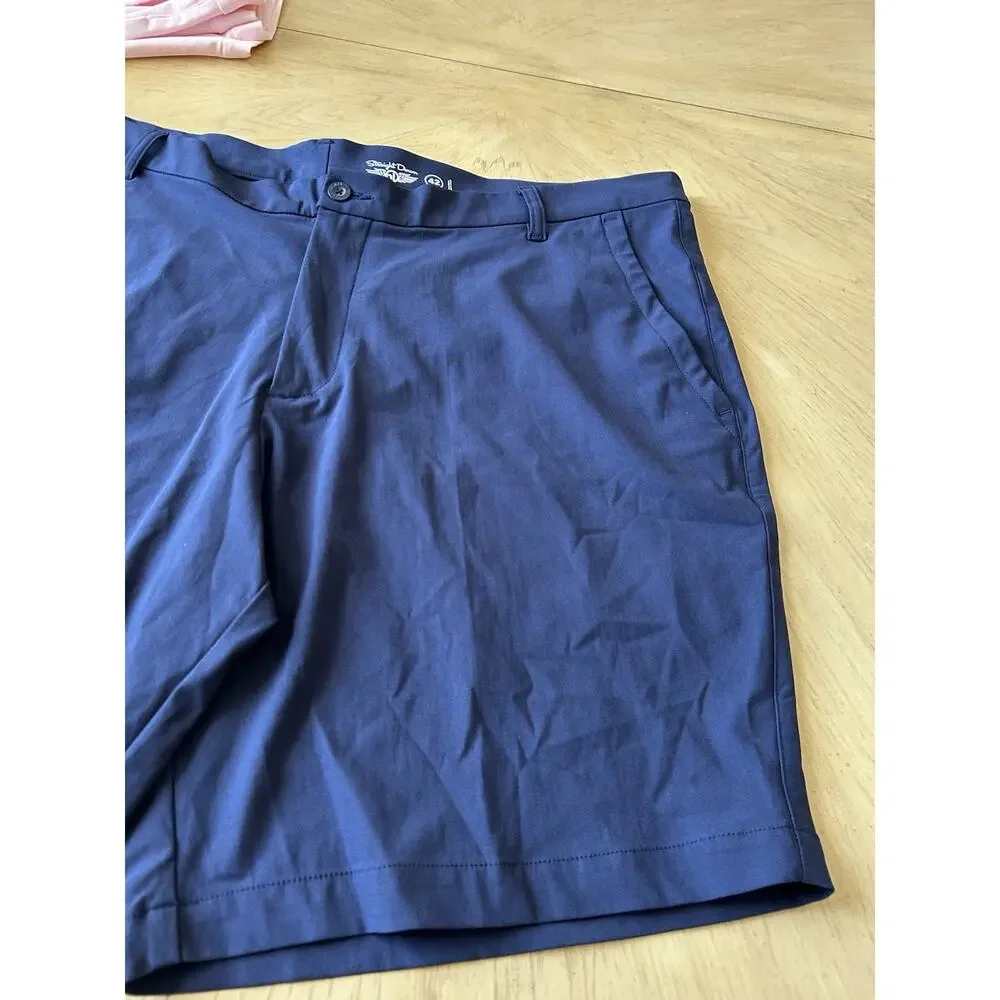 lot 2 straight down Golf Shorts mens 42 Pink & Navy Blue Preppy Stretch Casual